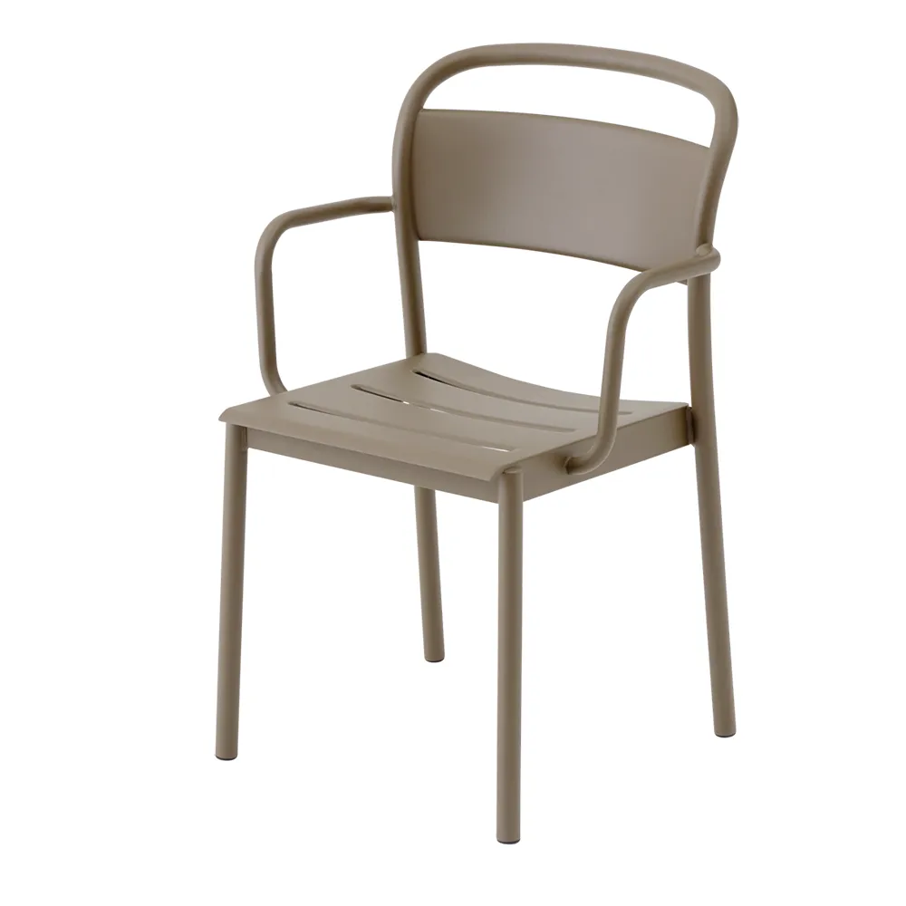 Muuto, Linear Steel Stol med armlener Taupe Muuto, Linear Steel Stol med armlener Taupe