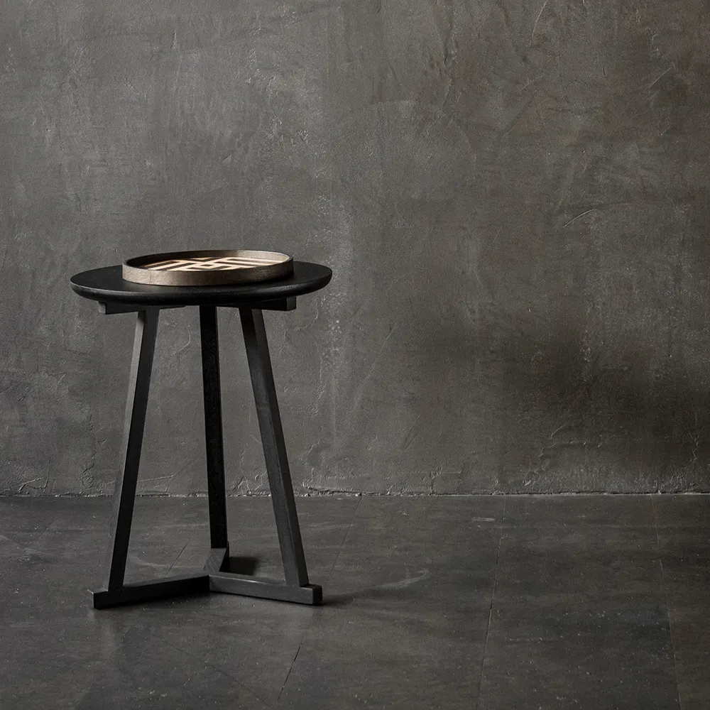 Tripod Sidebord Svart eik