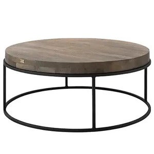 Salongbord Carlisle Ø 90 cm sølv Black Artwood