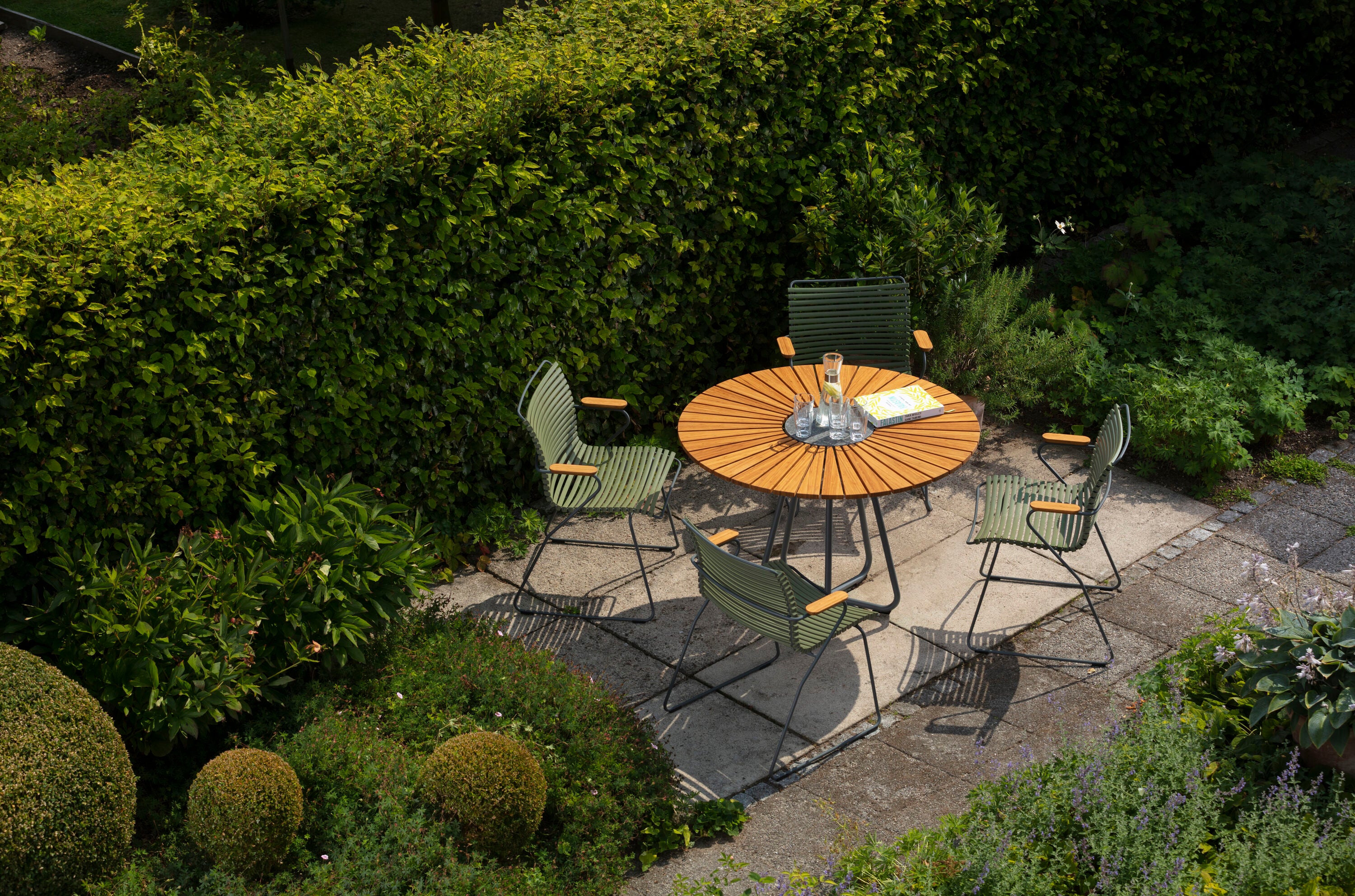 Click armlene stol dueblå