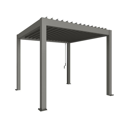 Pergola størrelse 3 x 3 metallic quartz grå