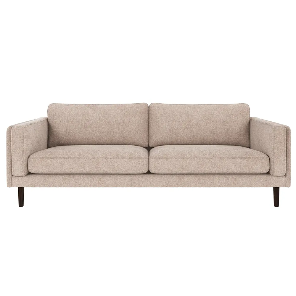 Braden 3-seter sofa brun eikben/lys beige