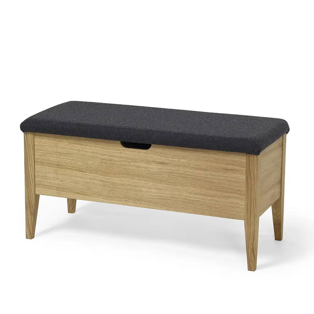 Klinte Benk 90 cm eik med ullstoff