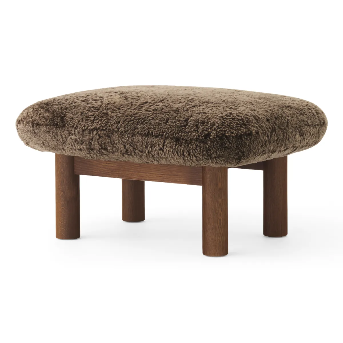 Brasilia krakk mørkbeiset massiv eik, Sheepskin Nevotex Root