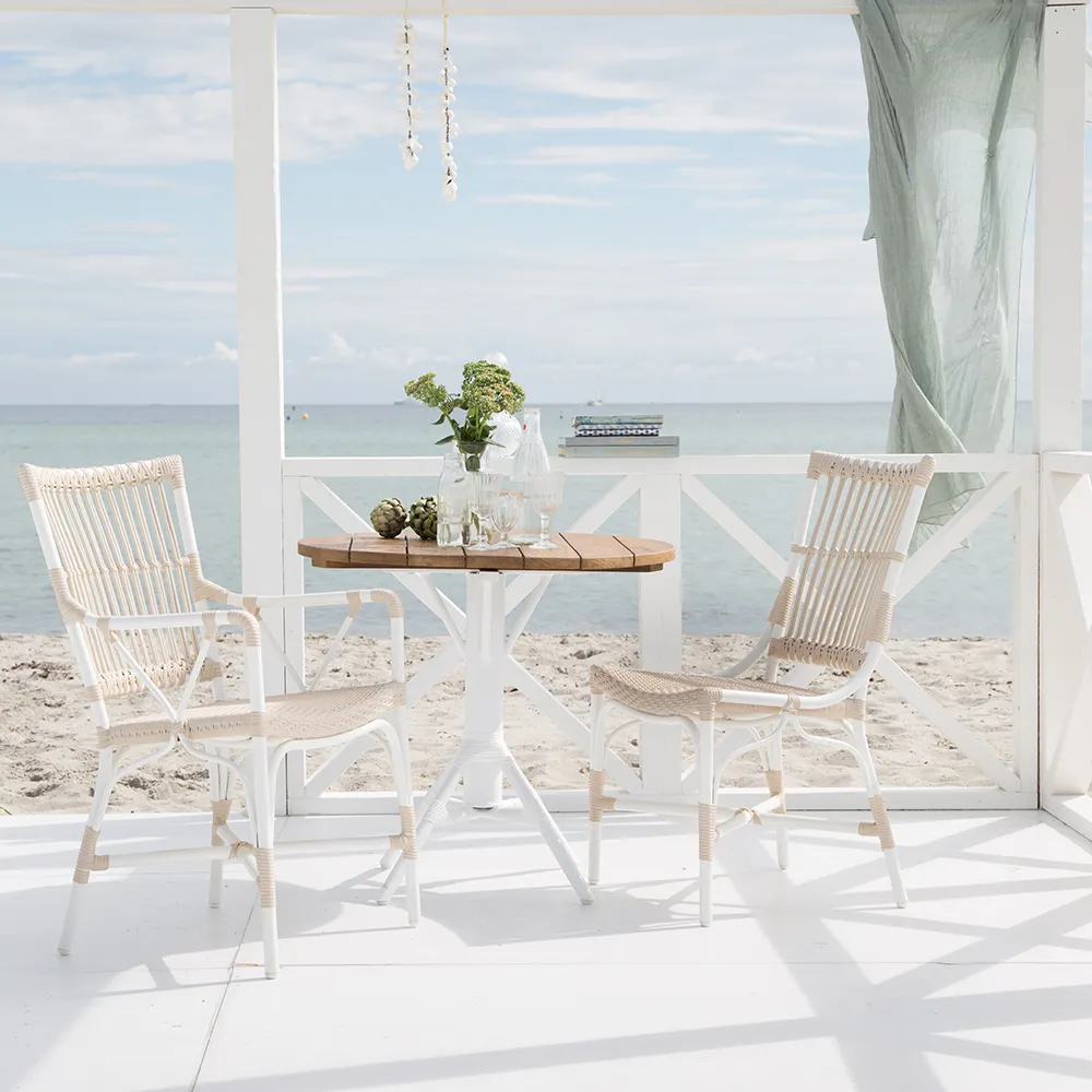 Pianostol i syntetisk rotting Hvit/Beige