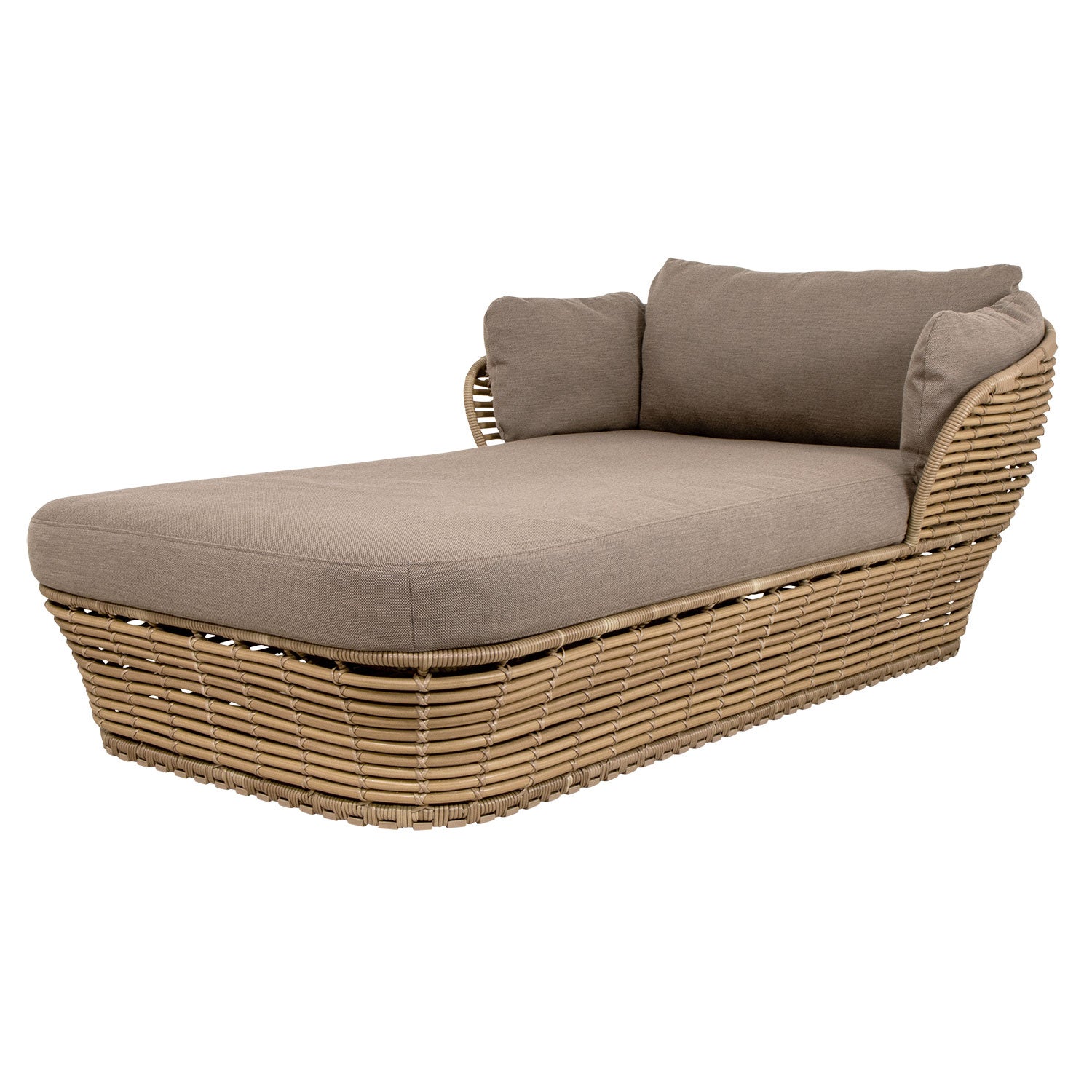 Basket Kurv Daybed inkl Hyndesæt Polyrattan taupe natur 