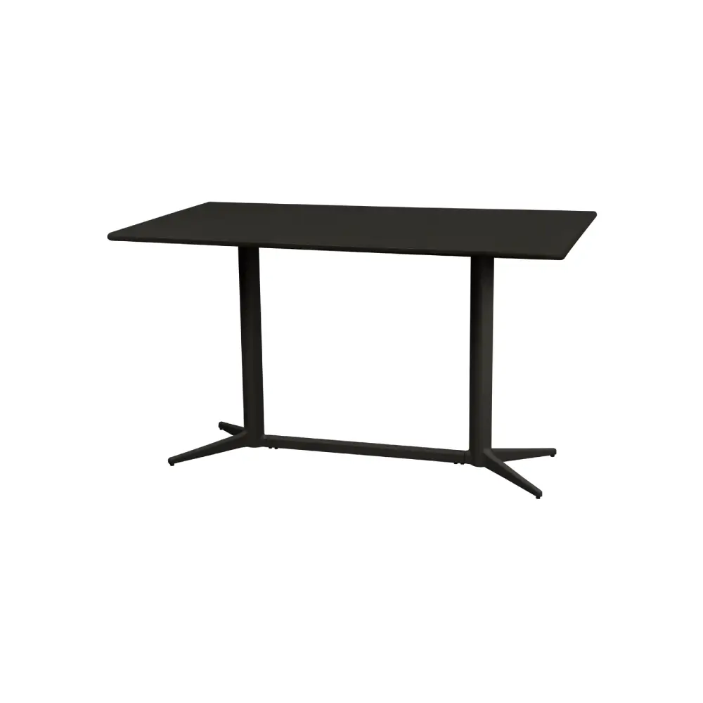 Bordplate 130x75 cm lavagrå, aluminium