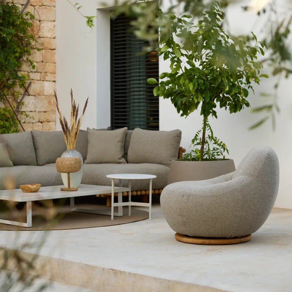 Gem lenestol m/teak dreie Light brown, Rise