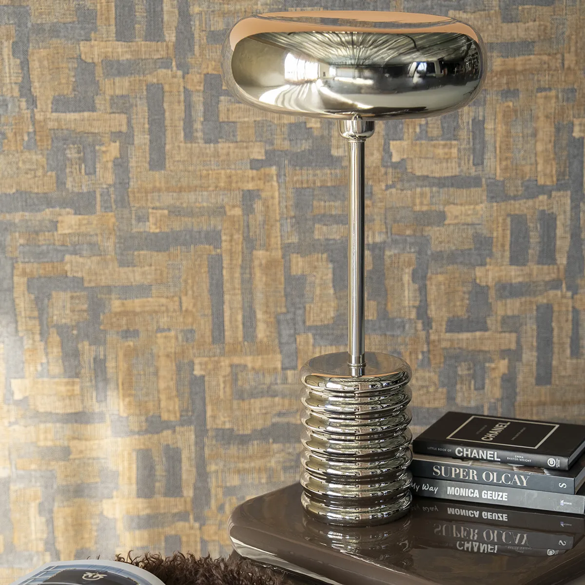 Bordlampe Chromeo Chrome H46 cm