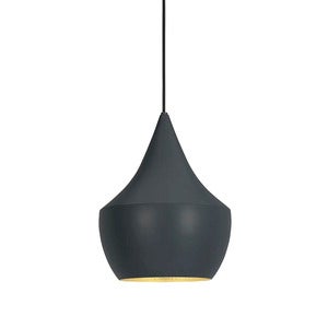Beat Pendant Fat Black LED