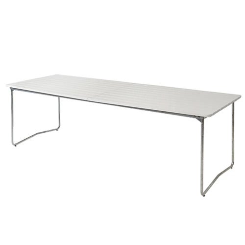 Spisebord B31 230 Hvitlakkert eik / varmgalvanisert understell