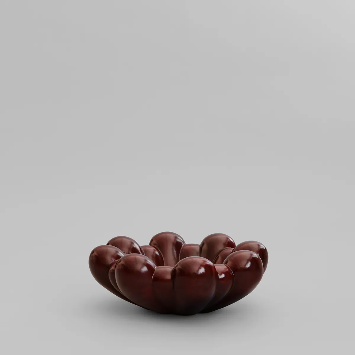Håndlaget Dekorasjonsskål Bloom Maroon Ø 44 cm