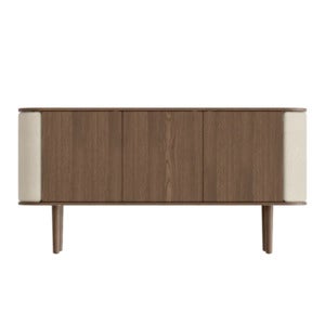 Treasures 3-dørs skap mørk eik/White Sands