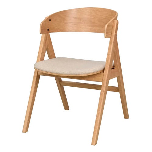 Waterton spisestol med armlener eik/beige stoff