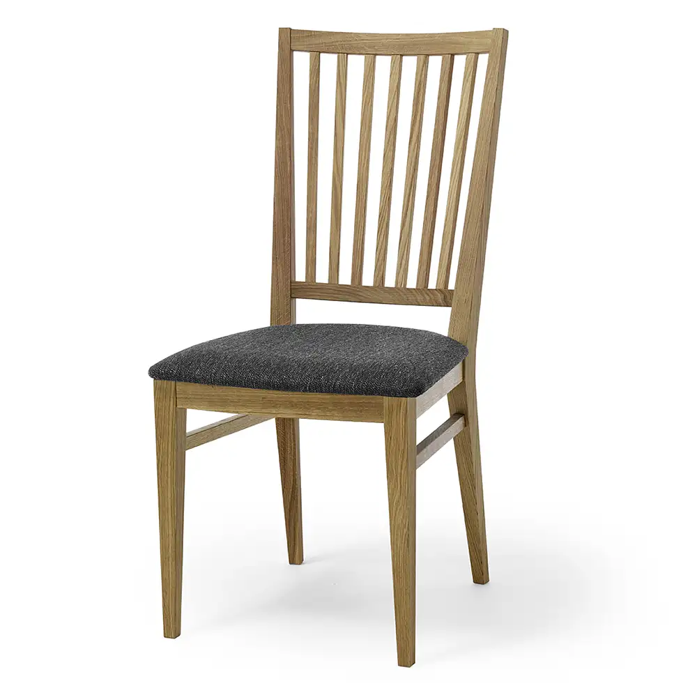 Särö spisestol i grått stoff 2-pakning