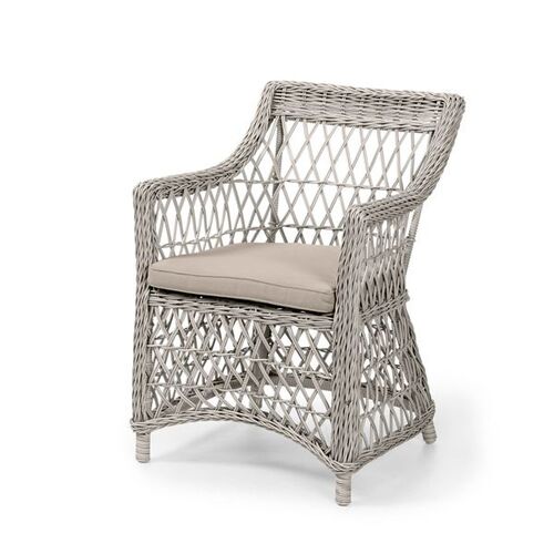 Beatrice karmstol hvit m. Pute Brafab