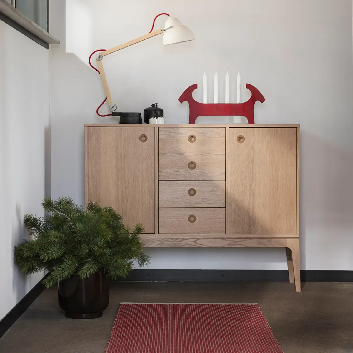 Vaskbar Plastmatte NILS Dark Red 70x120 cm