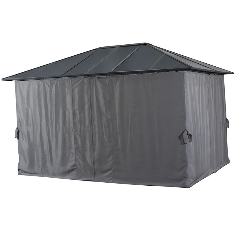 Scopello paviljong 300x400 cm antrasitt/grå