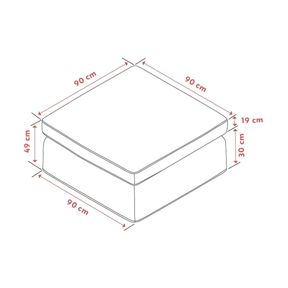 Peyton fodskammel stoff Ursula beige