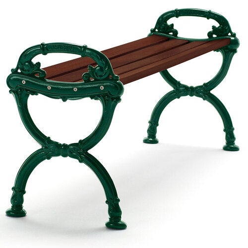 Benk Byarum / g:grønt / v:brunt glass. for Byarums Bruk