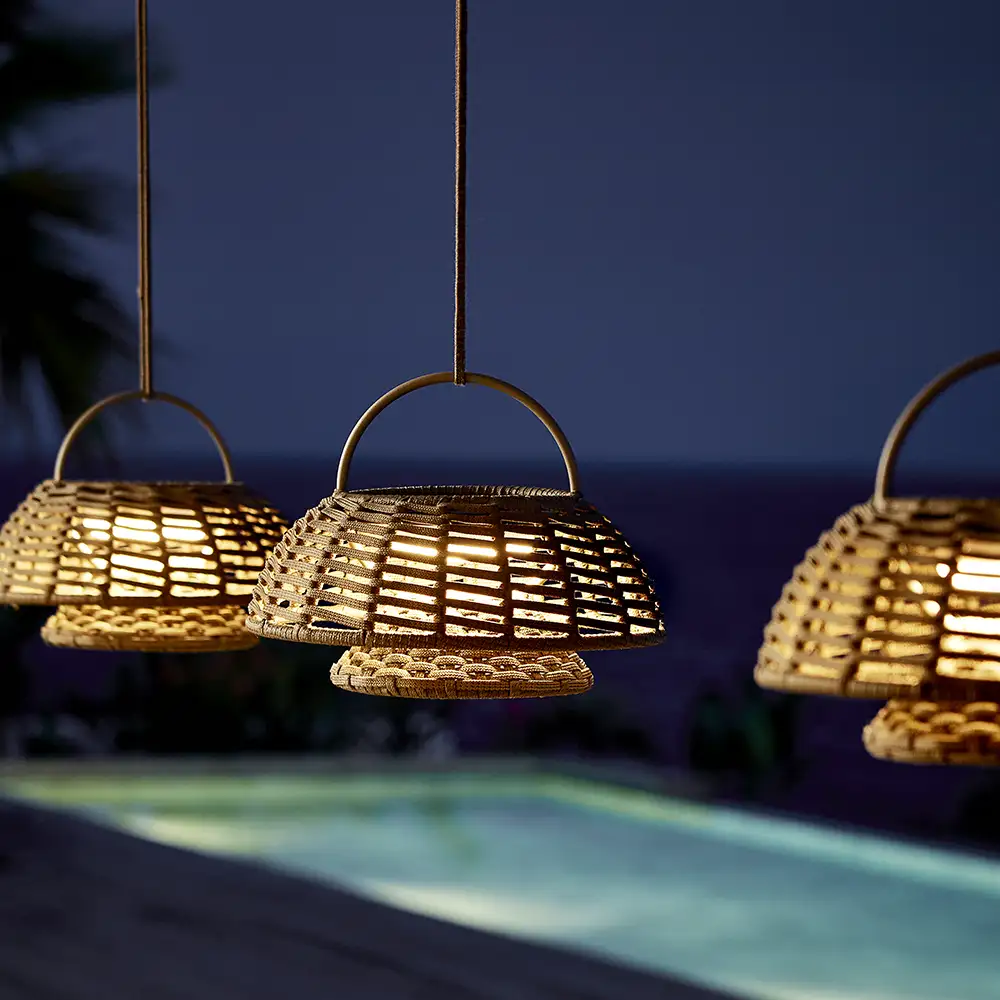 Illusion lampe til oppheng Graphite, Soft Rope