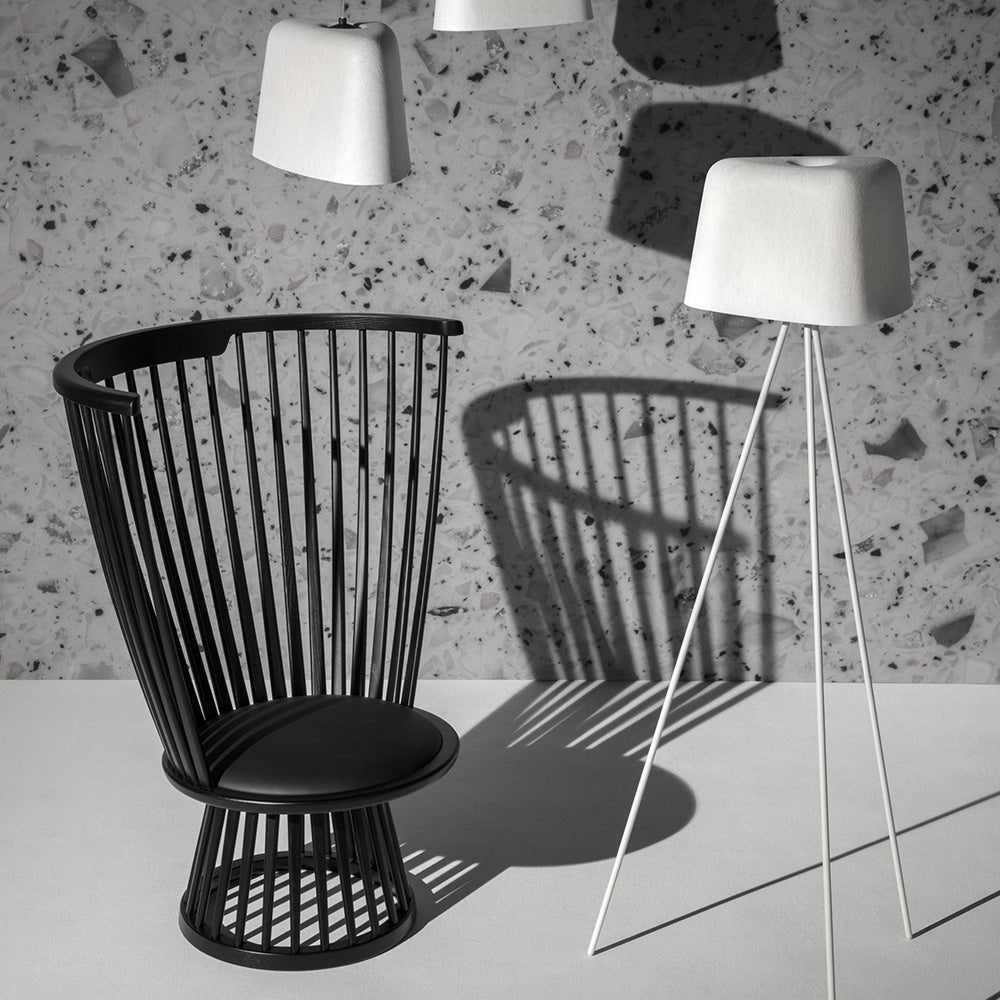 Fan Lounge stol Black