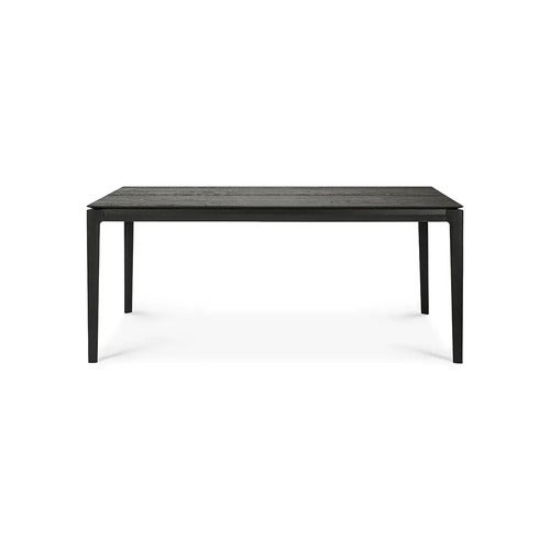 Bok Spisebord 100x180-280 cm Svartlakkert eik