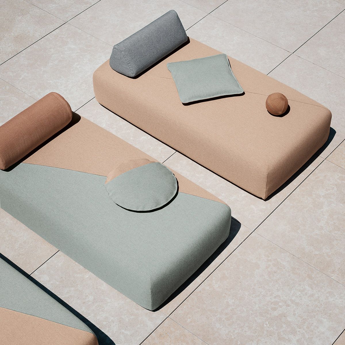 BRIXX ryggtriangel 664/twist mørk turkis 