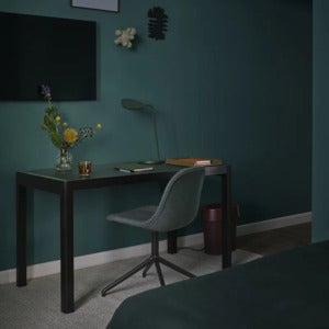 Workshop Table 65x130 cm - Black Linoleum Black