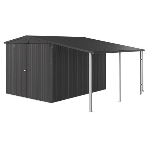 Europa sidetak Hageskur størrelse 67 metallic mørkegrå Biohort