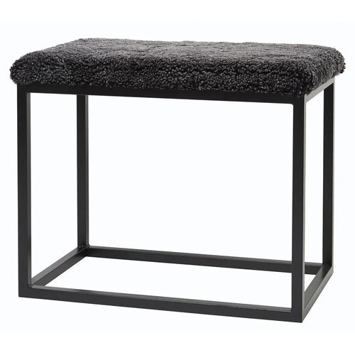 Palle Benk saueskinn 60x35 cm Darkgrey/Black