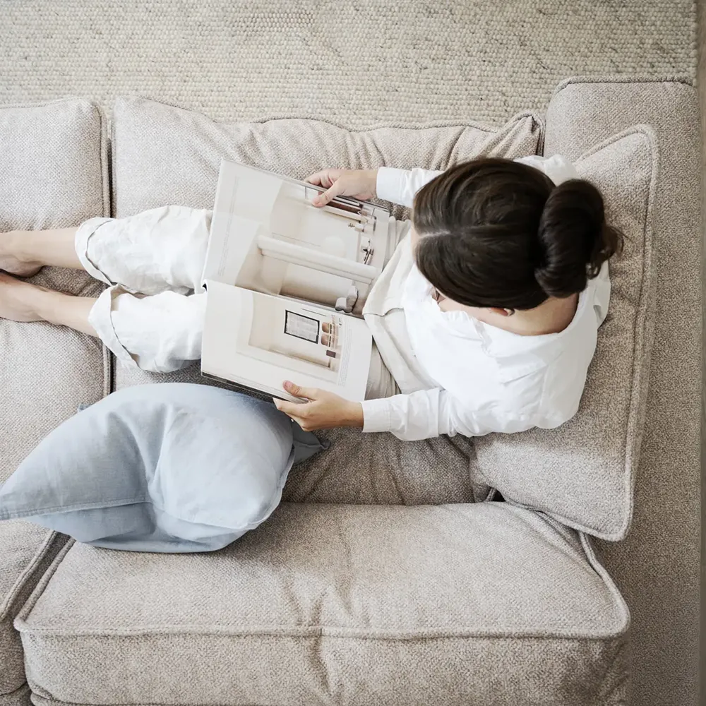 Rawlins sofa 3-seter stoff Bobby beige