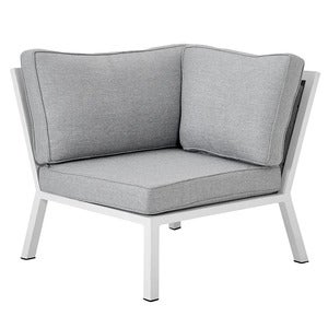 Belfort hjørnestykke   inkludert puter hvit / Peral Grey