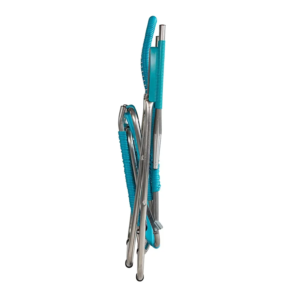 Spaghetti solstol i turquoise aluminium