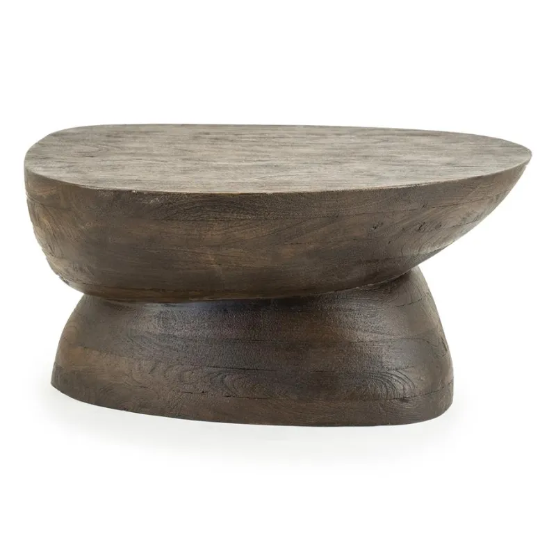 By-Boo, Coffee table Cobble - brown 75x59x35 cm