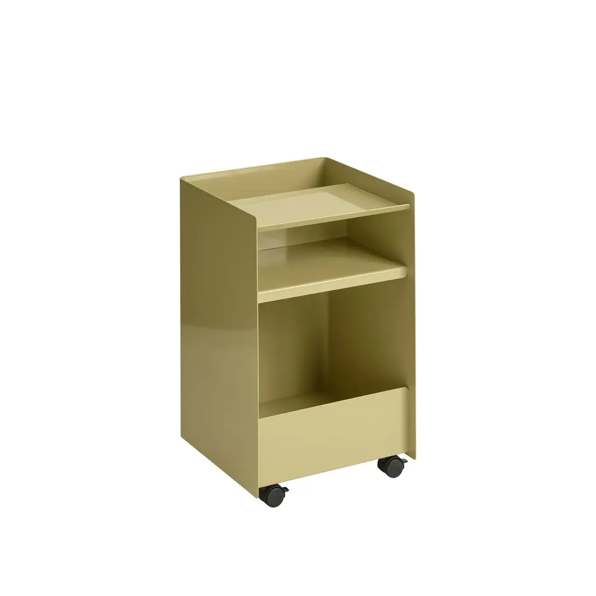 Muuto, Folded Trolley høyde 61,5 cm (utslått) – mørk beige-grønn