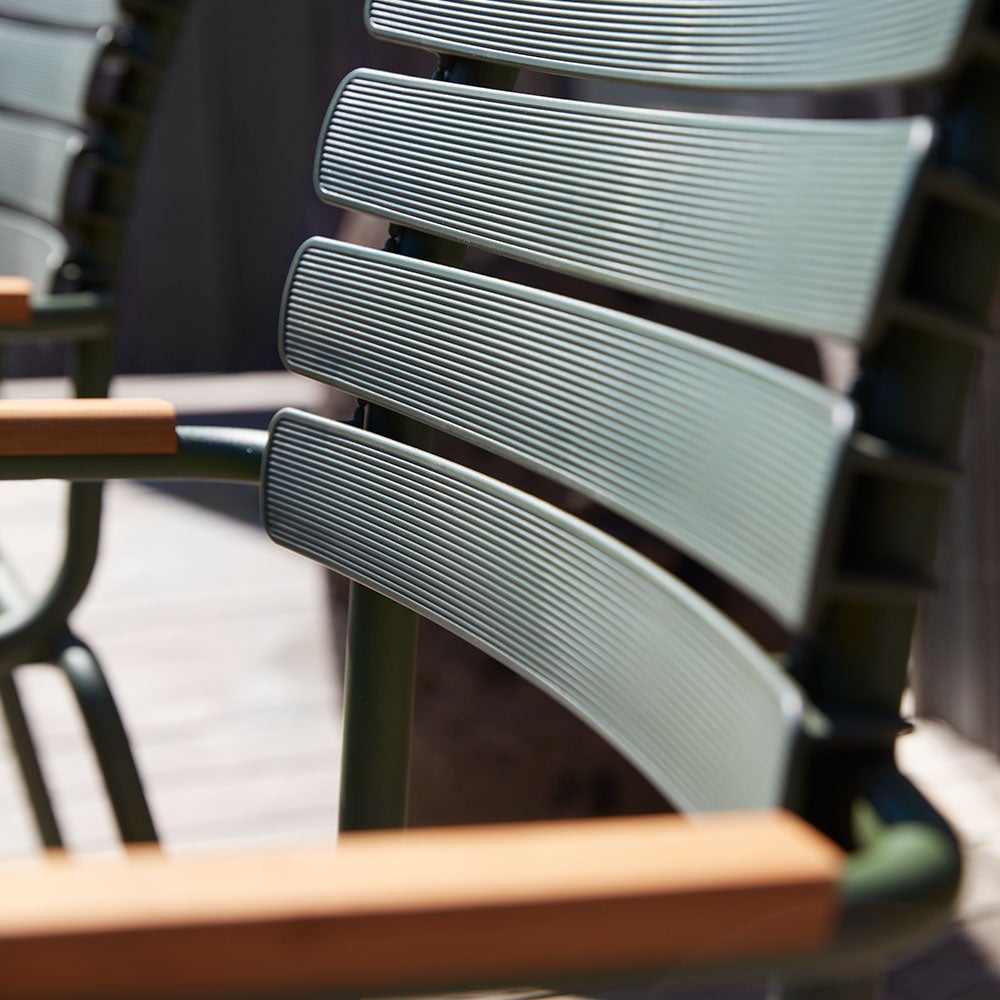 ReCLIPS spisestol Svart/Svart Aluminium Bambus