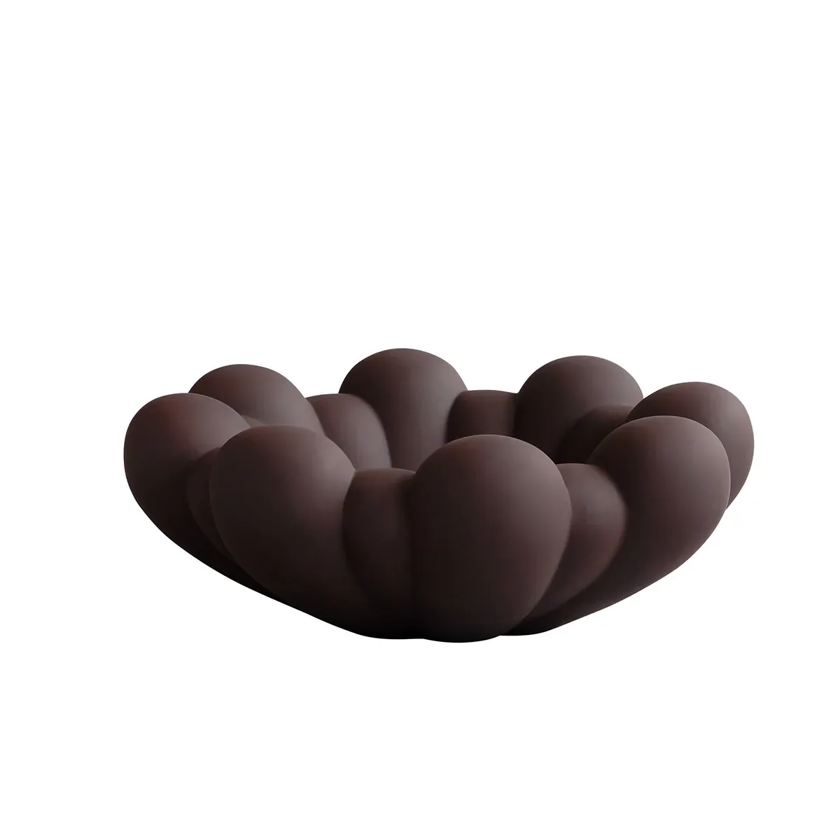 101 Copenhagen, Håndlaget Dekorasjonsskål Bloom Chocolate Brown Ø 44 cm