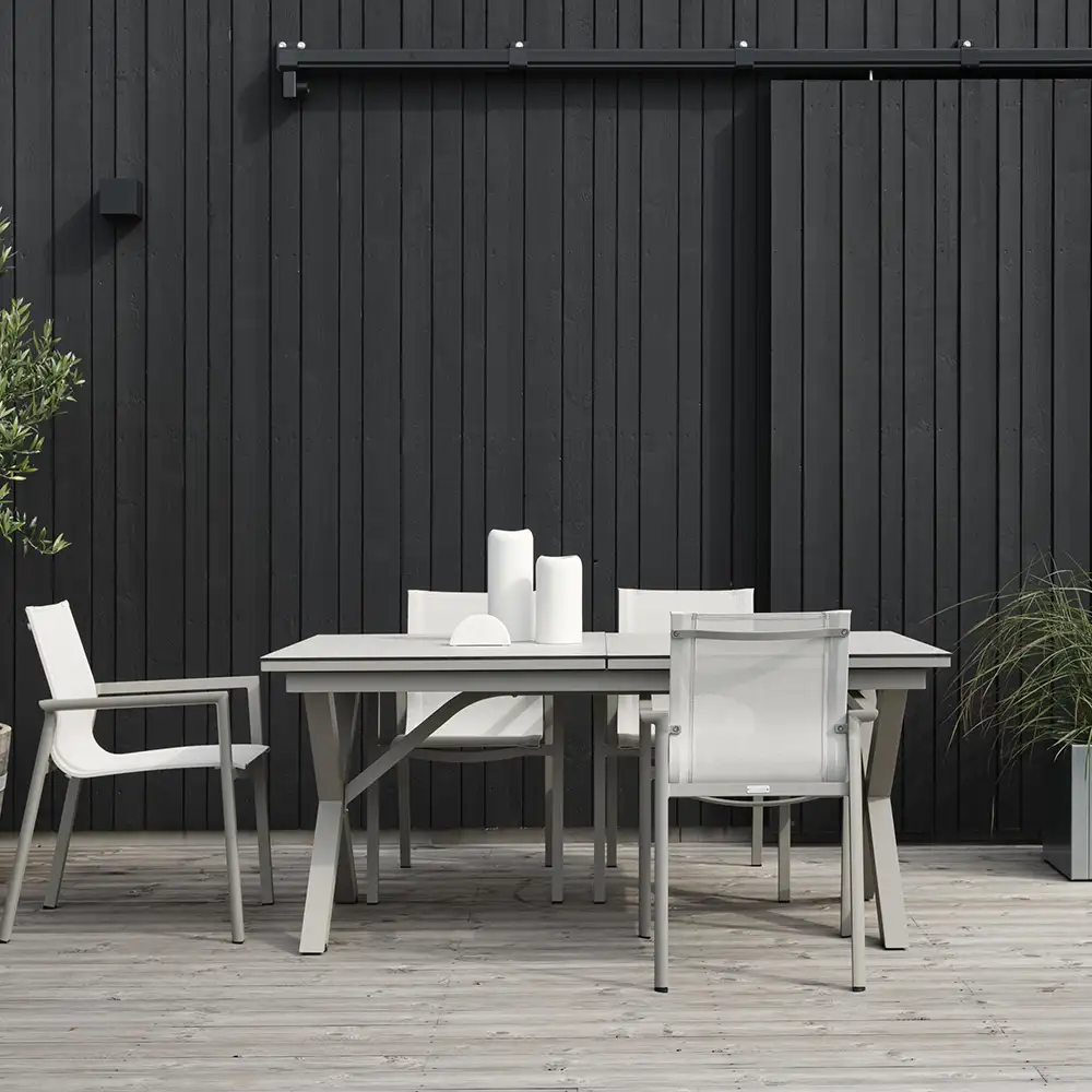 Hillmond spisebord 100 x 166–226 Kaki høytrykkslaminert Brafab