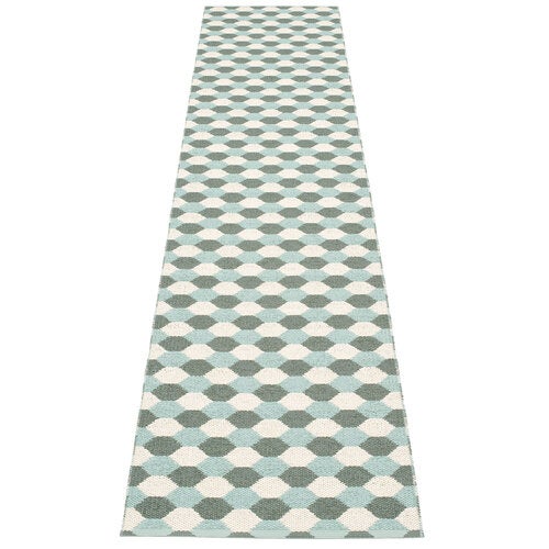 Dana matte 70x335 cm army / pale turquoise / vanilla 