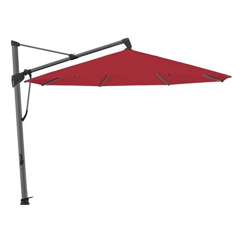 Sombrano S+ fritthengende parasoll 400 cm kat.5 antrasitt aluminium / 646 Rubino