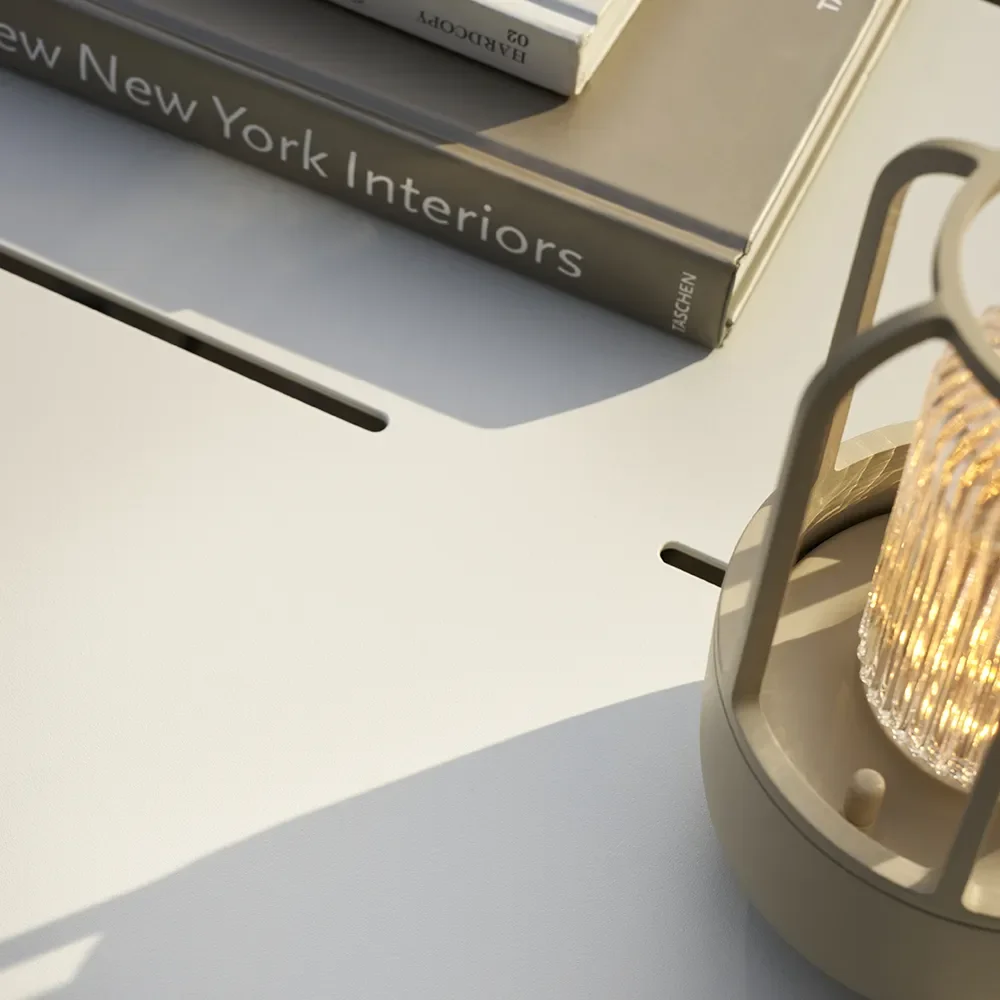 Bærbar solcellelampe LIGHT No.1 Beige