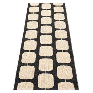 Sten matte 70x200 cm black / cream 