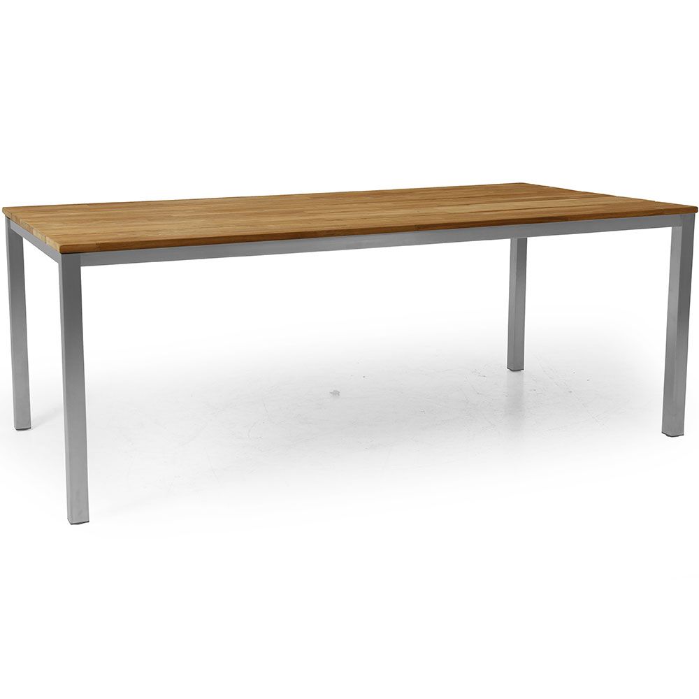 Brafab, Hinton spisebord 100 x 200 cm stål/teak Brafab