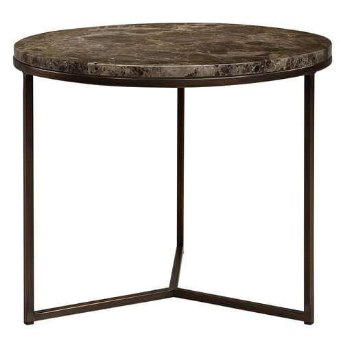 Cedes salongbord brun marmor Ø 60 cm Artwood