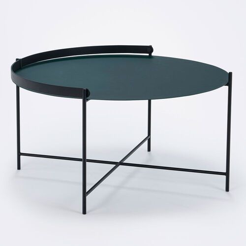 Edge sidebord 76 cm grønt/svart stål