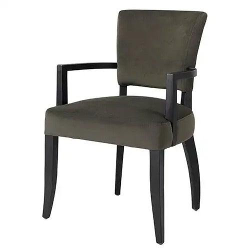 Karmstol Maggie Velvet Dark Brown Artwood