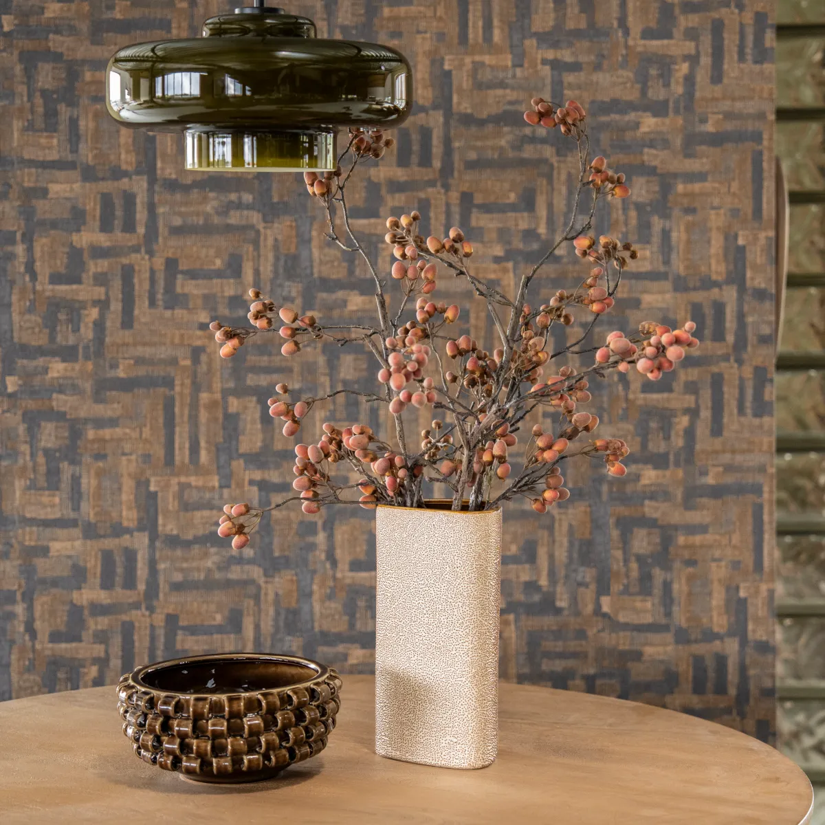 Bowl Loopa - brown 36x36x39 cm