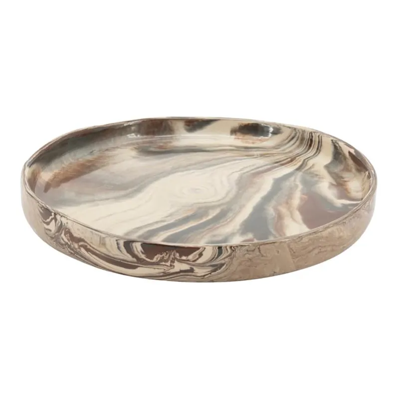 By-Boo, Plate Nagara small 28x28x3,5 cm Steintøy Multicolour