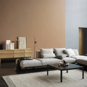 Workshop sofabord 43 x 120 cm - Black Linoleum